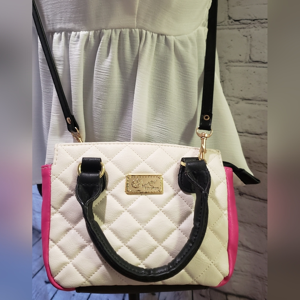 Betsey Johnson Chic Quilted Mini Tote Double Handle[s w/Crossbody Strap